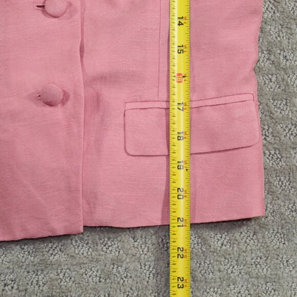 Vintage Talbots Women's Sz 6 Pink 5 Button 3/4 Sleeve Blazer - Picture 4 of 5